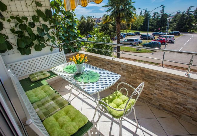 Ferienwohnung Tereza in Porec, Istrien Ferienwohnung Tereza in Porec, Istrien, balkon