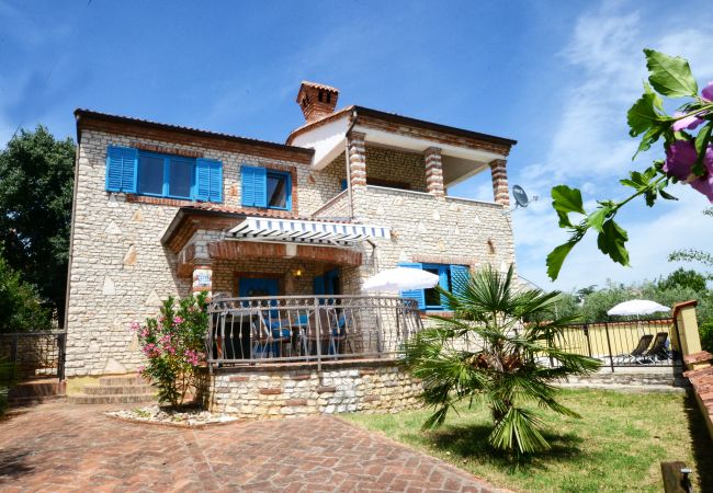 Villa in Kaštelir - The house with blue windows