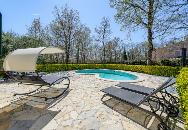 Pool area,  garden, Villa Elaya, Istria Vila Elaya, pool and garden